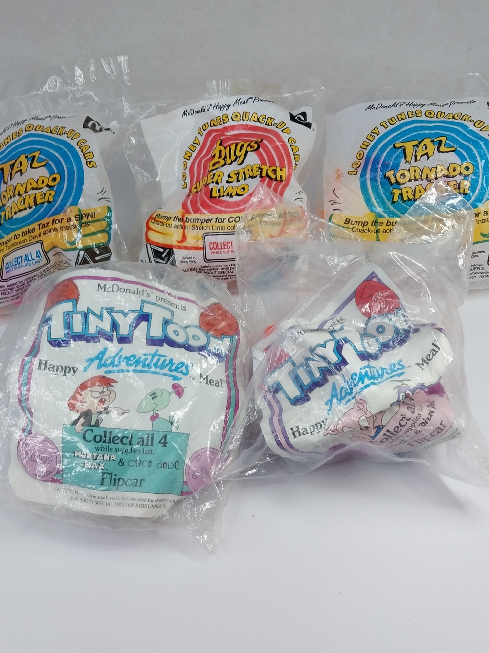 Vintage 90s McDonald’s Happy Meal Toys, Tiny & Looney Toons Lot Of 5 in Package